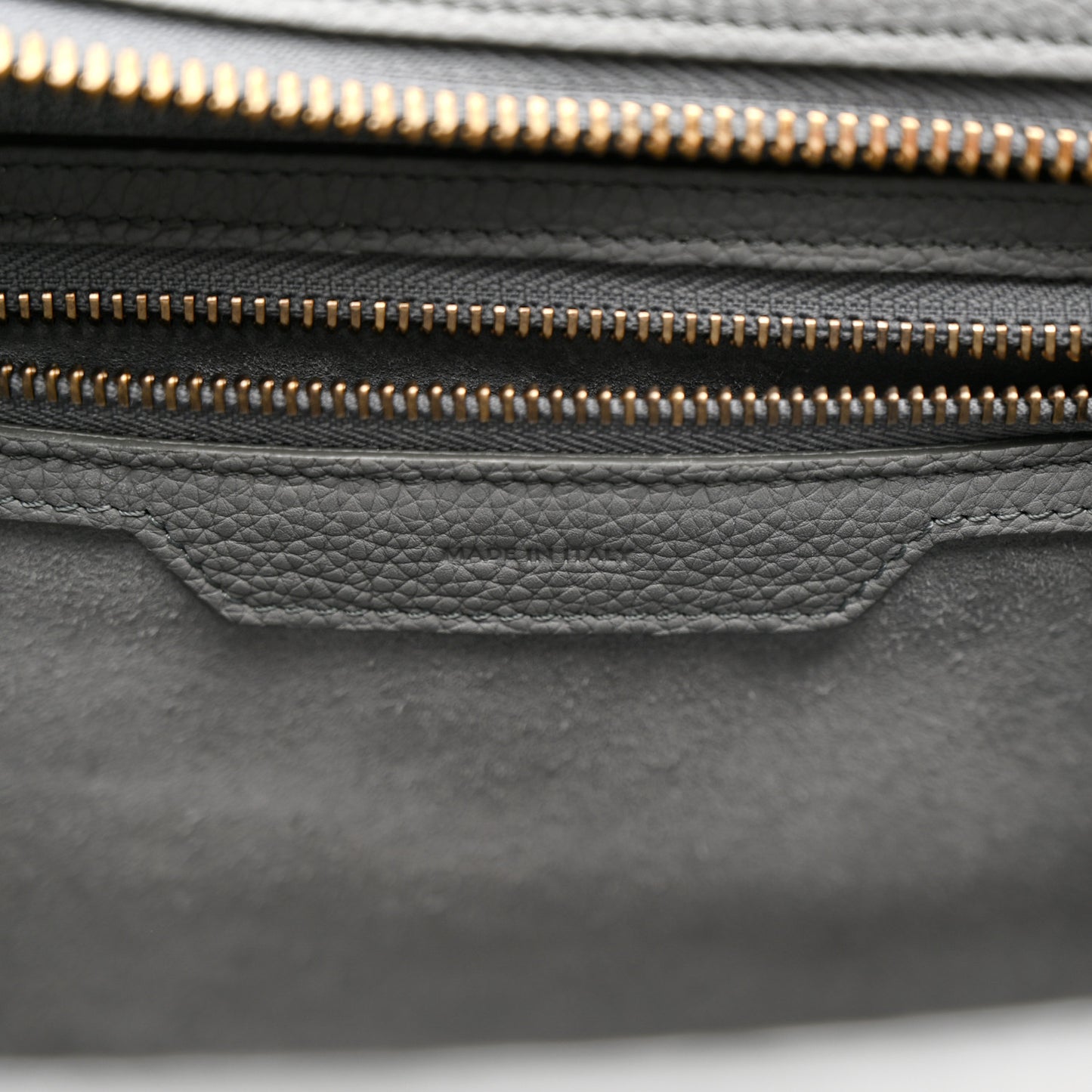 Baby Drummed Calfskin Micro Luggage Kohl