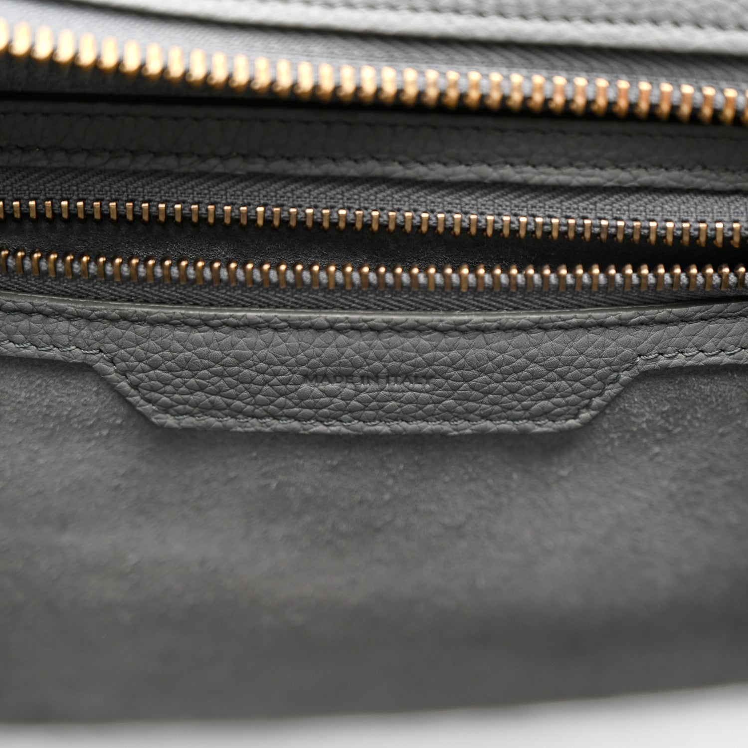 Celine Baby Drummed Calfskin Micro Luggage Kohl 7 of 16