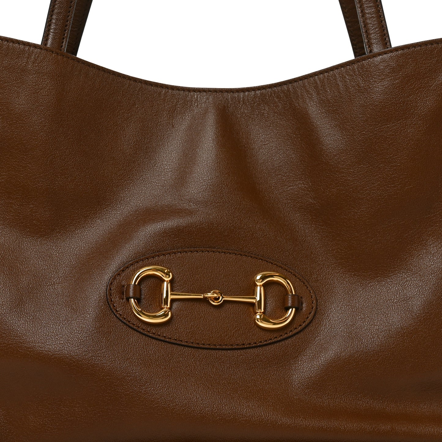New Sakai Calfskin Lux Horsebit 1955 Tote Bag Brown Sugar
