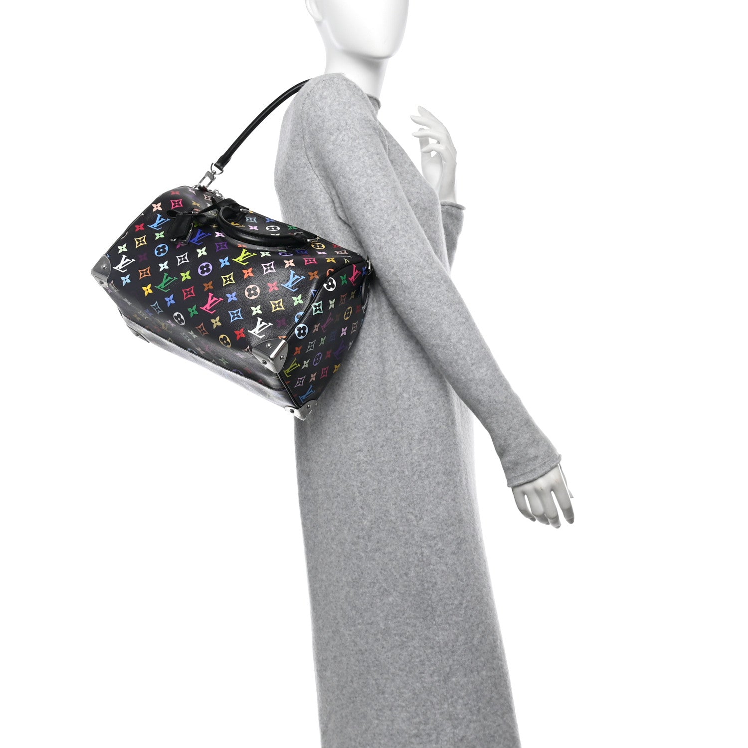 Louis Vuitton LV X TM Monogram Multicolor Speedy Soft 30 Black 2 of 9