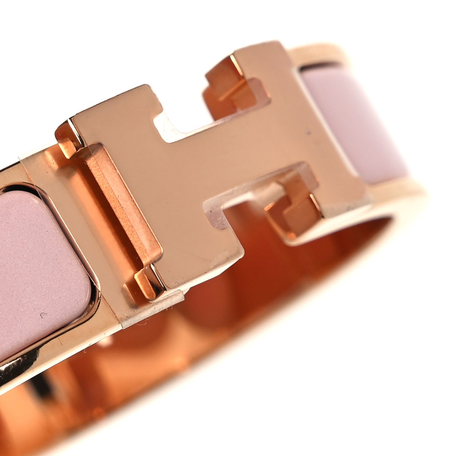 Hermes Enamel Narrow Clic Clac H Bracelet PM Rose Candeur 5 of 6