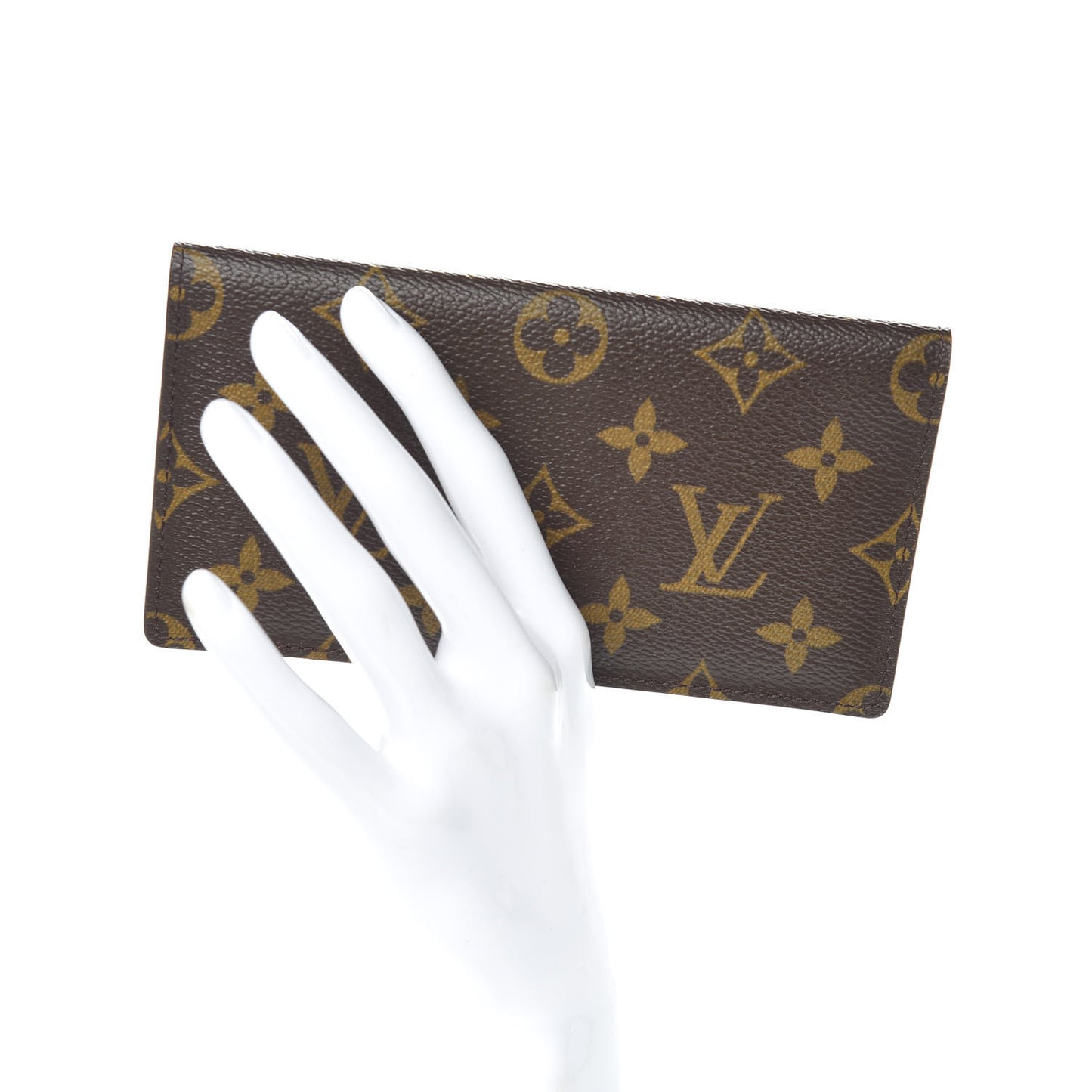 Monogram Simple Checkbook Holder Wallet Cover