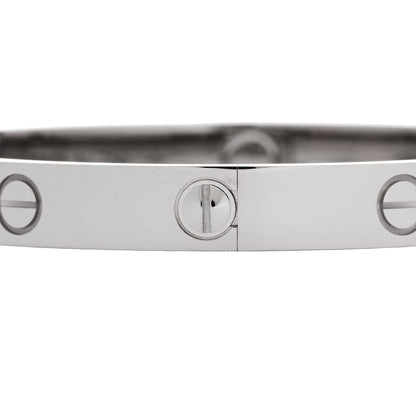 Cartier 18K White Gold LOVE Bracelet 17 4 of 9