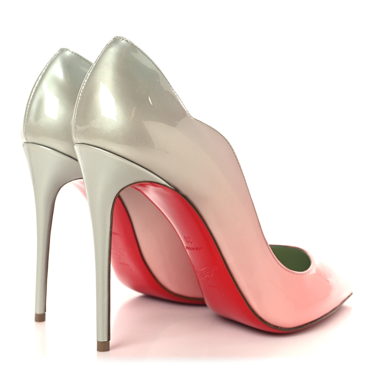 Christian Louboutin Metallic Patent Psychic Hot Chick 100 Pumps 38 Palio Haiiro 5 of 9