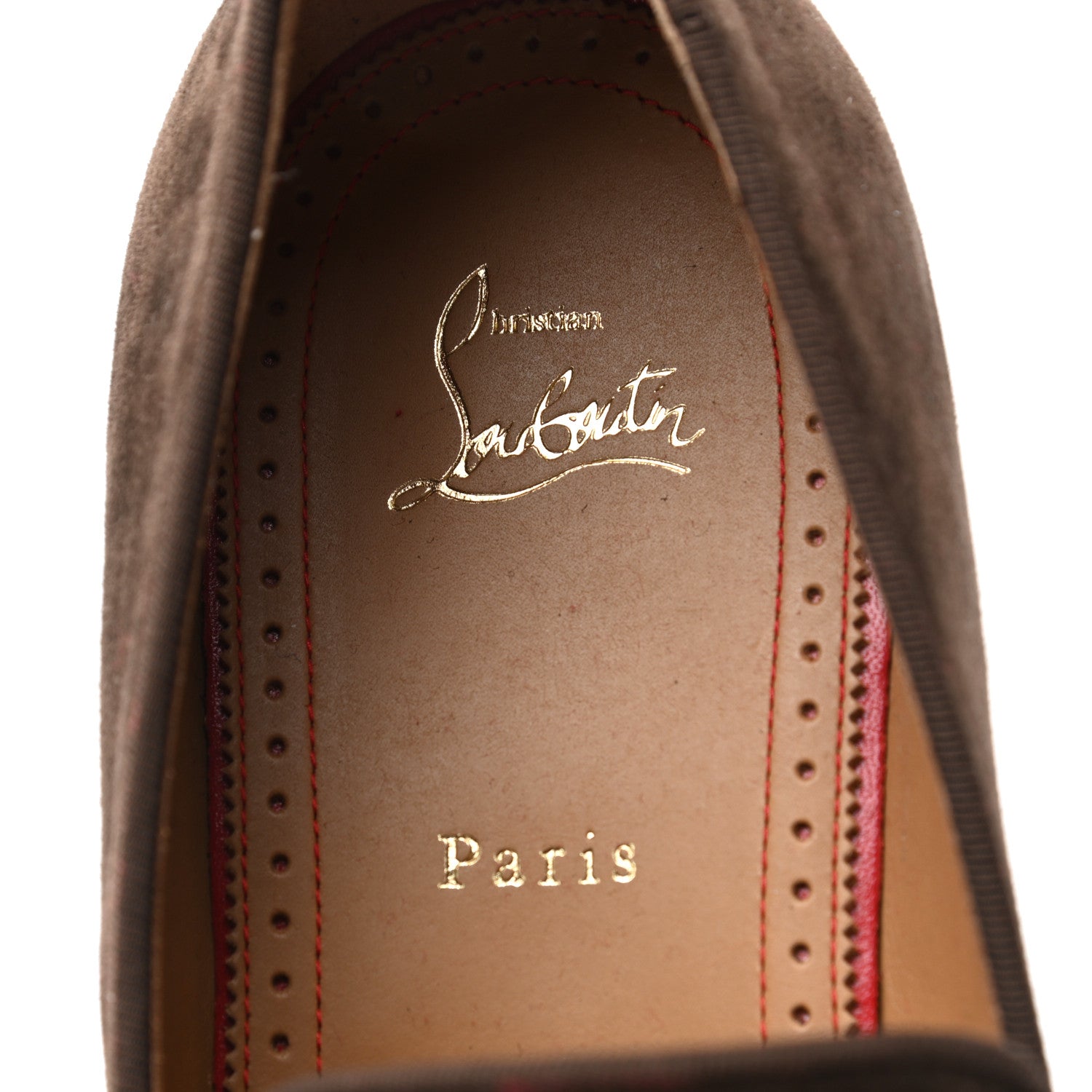 Christian Louboutin Veau Velours Mens Dandelion Flat Loafers 46 Arabica 8 of 8