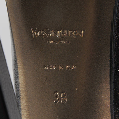 Saint Laurent Vernigolf Tribtoo Platform Slingback 105 Pumps 38 Black 6 of 7
