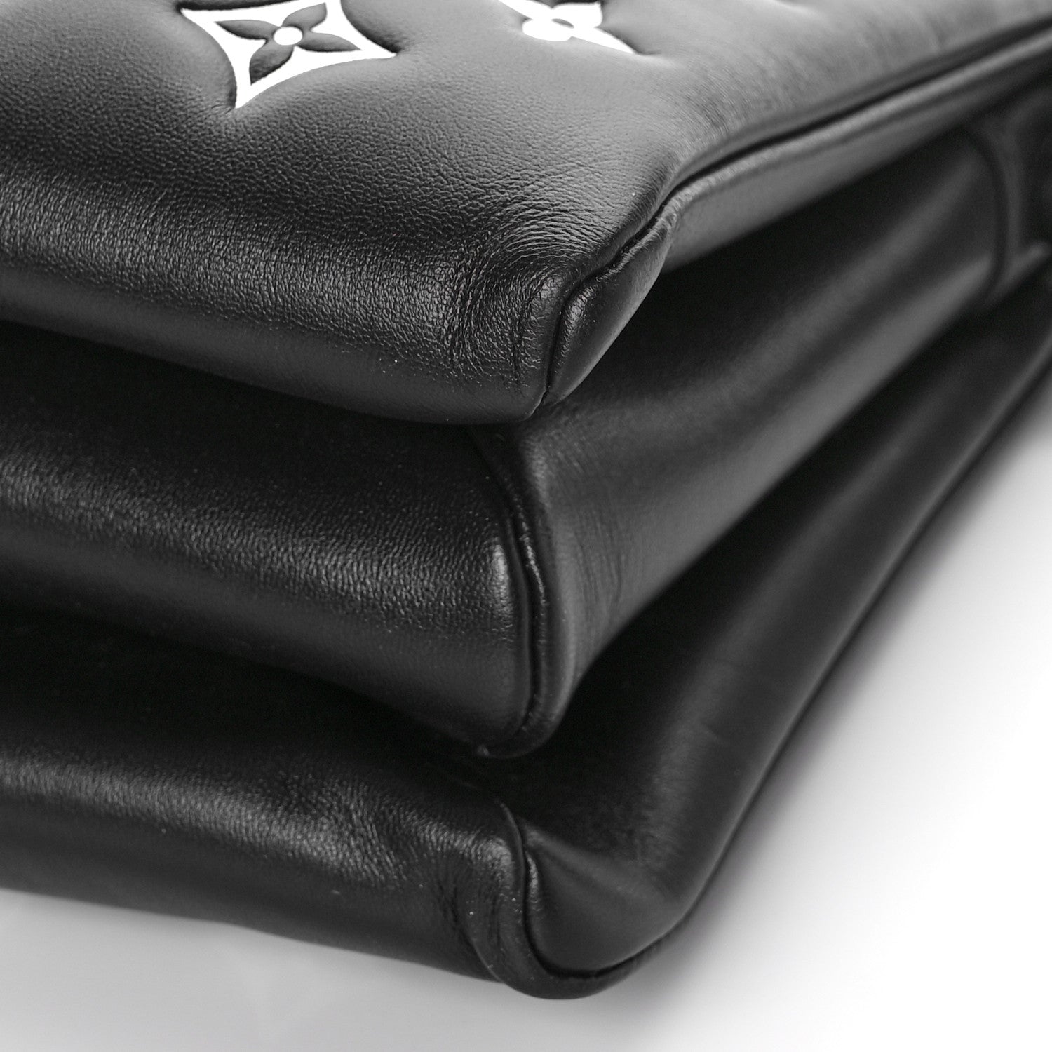 Louis Vuitton Lambskin Embossed Monogram Coussin PM Black White 11 of 11