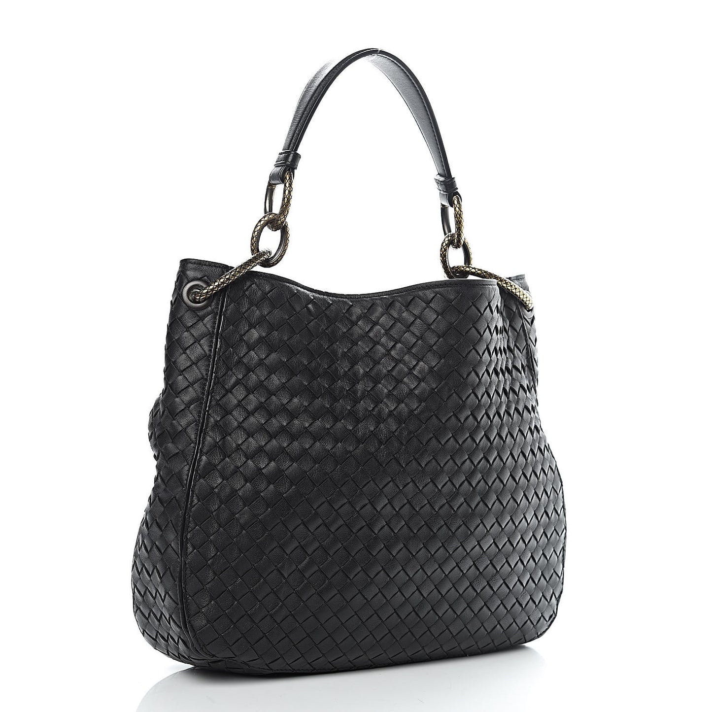 Nappa Intrecciato Small Loop Black