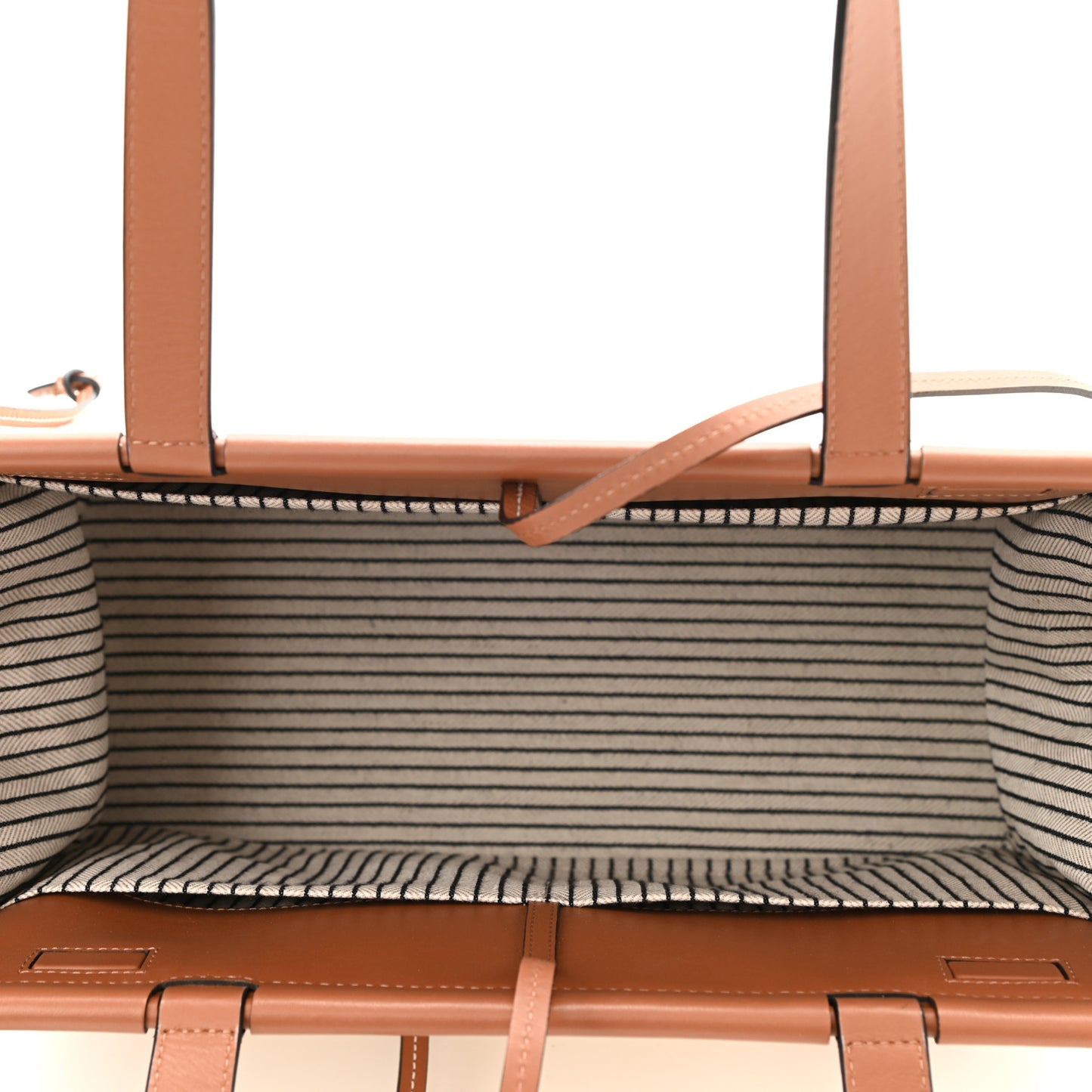 Canvas Calfskin Cushion Tote Beige