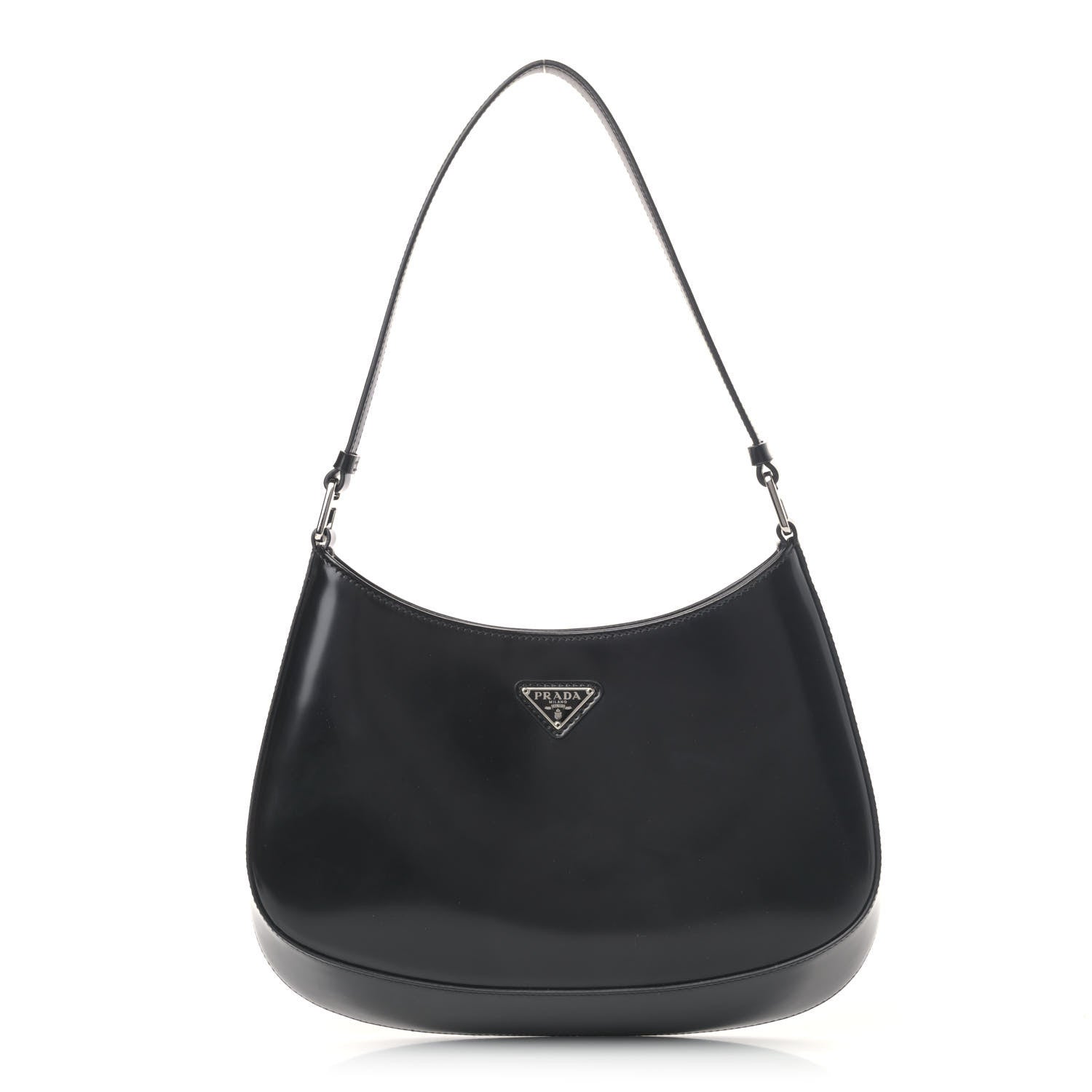 Prada Spazzolato Cleo Shoulder Bag Black 1 of 4