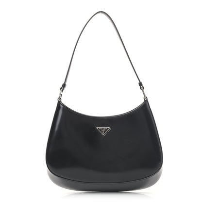 Prada Spazzolato Cleo Shoulder Bag Black 1 of 4