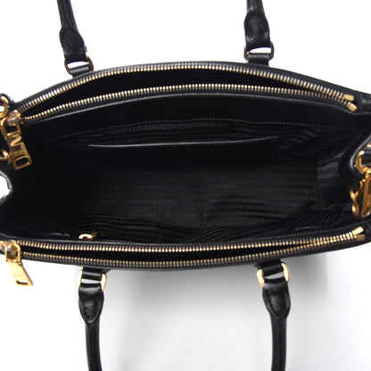 Prada Saffiano Small Galleria Double Zip Tote Black 5 of 11