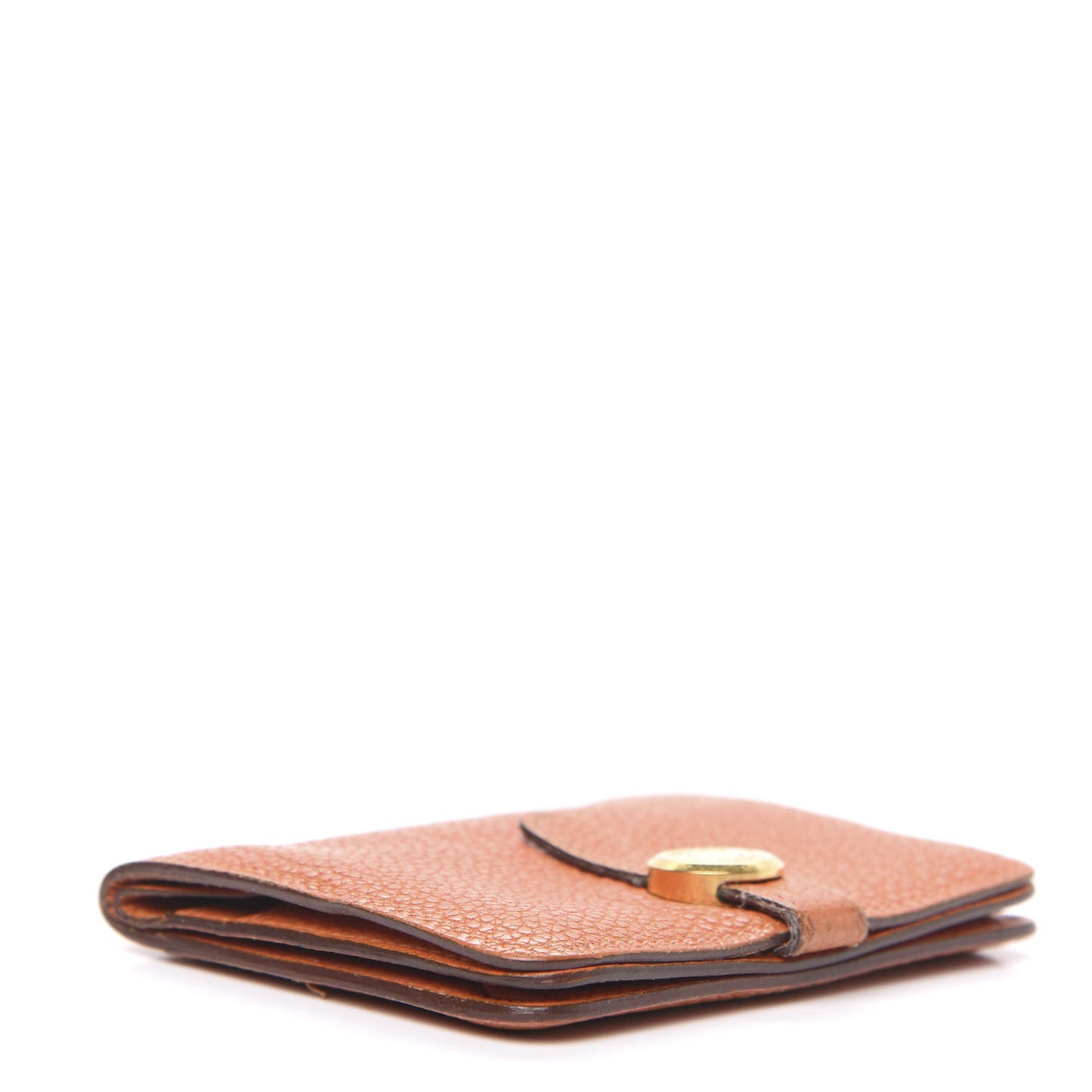 Togo Dogon Card Case Key Holder Orange