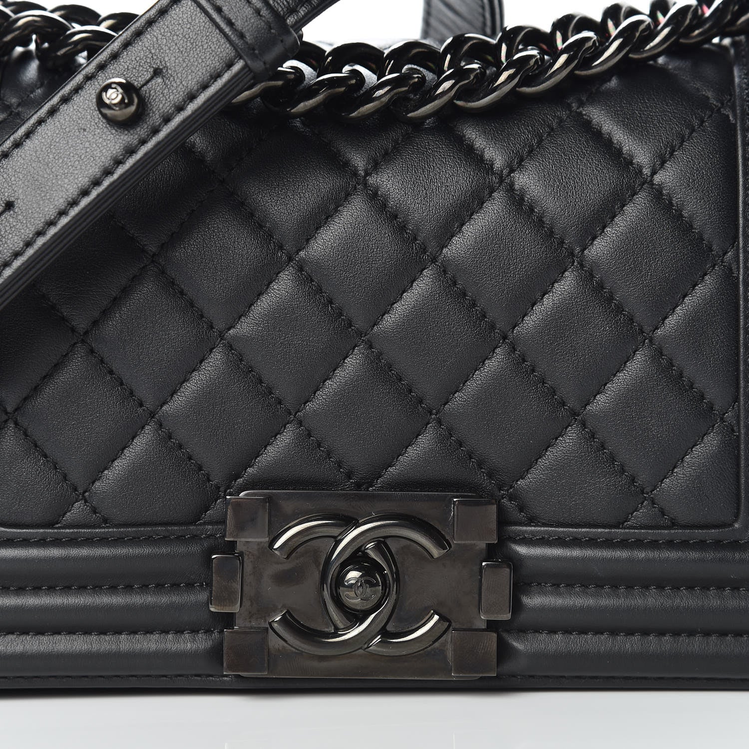 Chanel Calfskin Quilted Small Boy Flap So Black 10 of 12