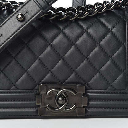 Chanel Calfskin Quilted Small Boy Flap So Black 10 of 12
