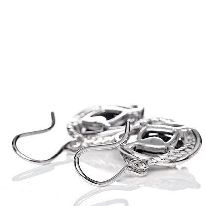 David Yurman Sterling Silver Black Onyx 7mm Infinity Drop Earrings 3 of 4