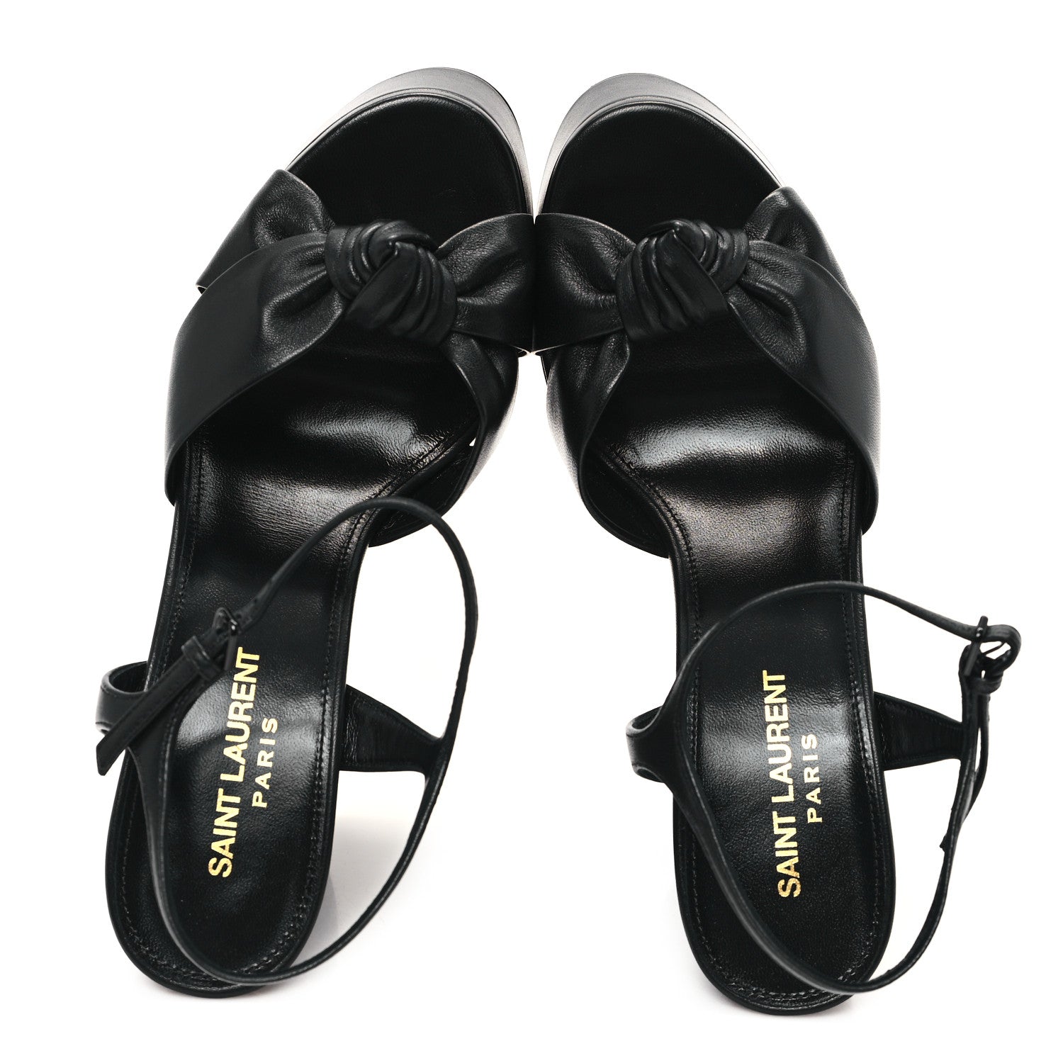 Saint Laurent Vendome Bianca 85 Platform Sandals 37 Black 2 of 10