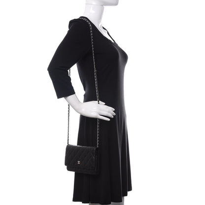Chanel Caviar Quilted Wallet On Chain WOC Black 2 of 12