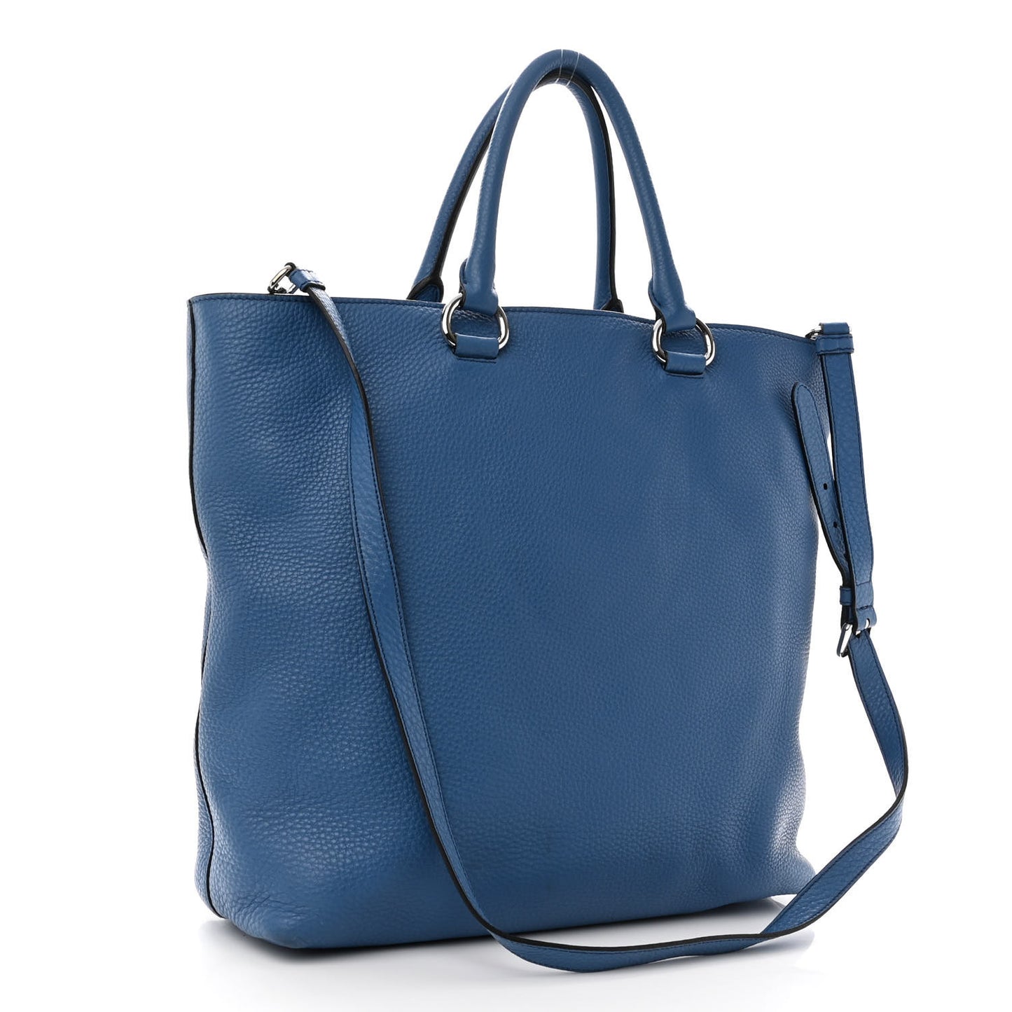Vitello Daino Shopping Tote Cobalto