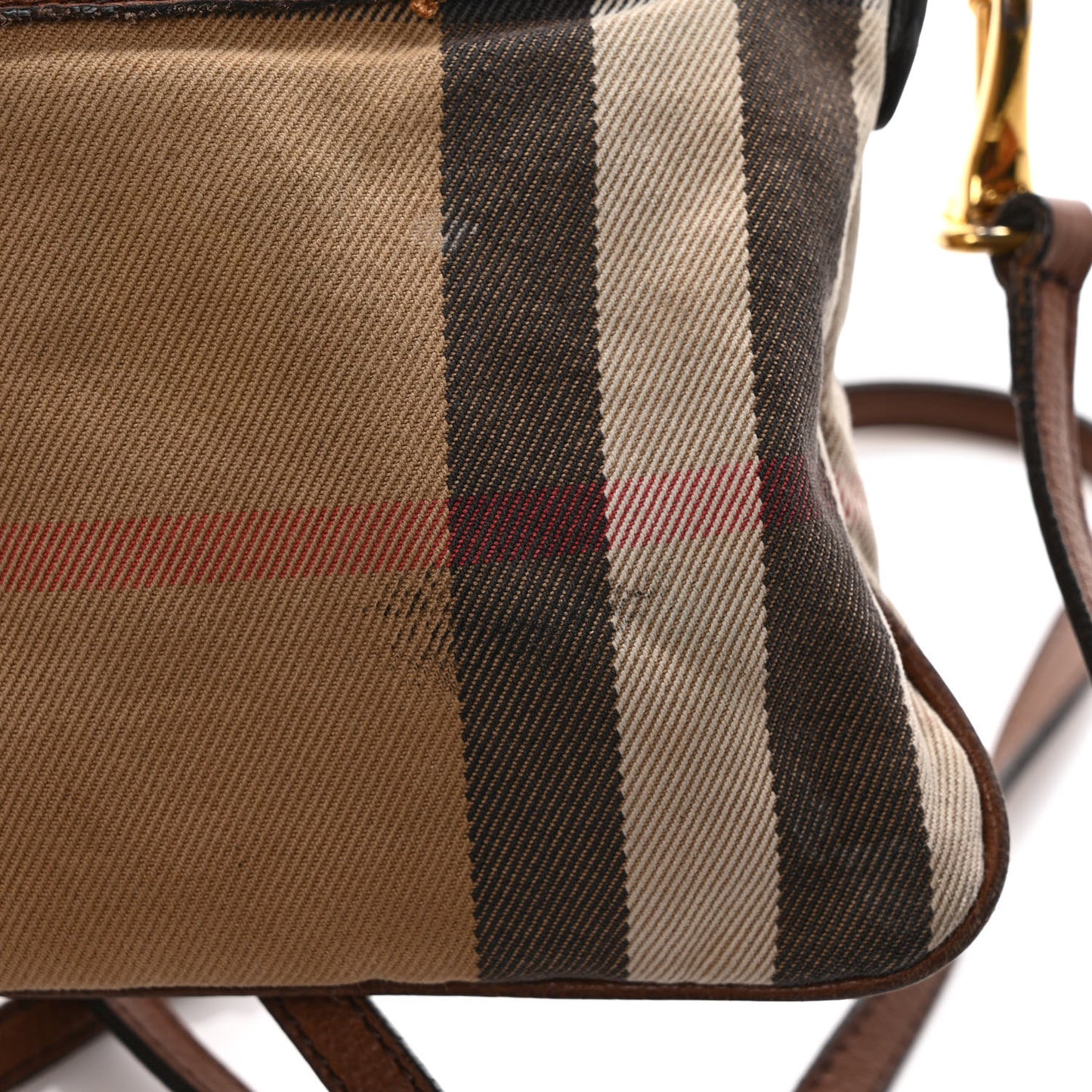 House Check Derby Peyton Crossbody Clutch Bag Tan