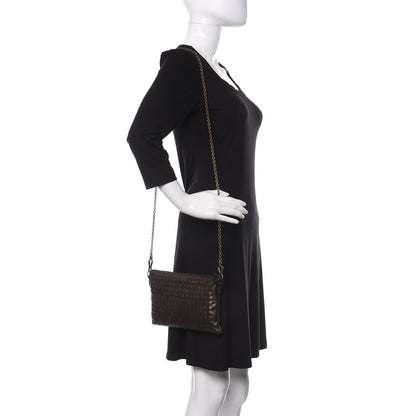 Bottega Veneta Nappa Intrecciato Biletto Chain Crossbody Dark Gold 2 of 10