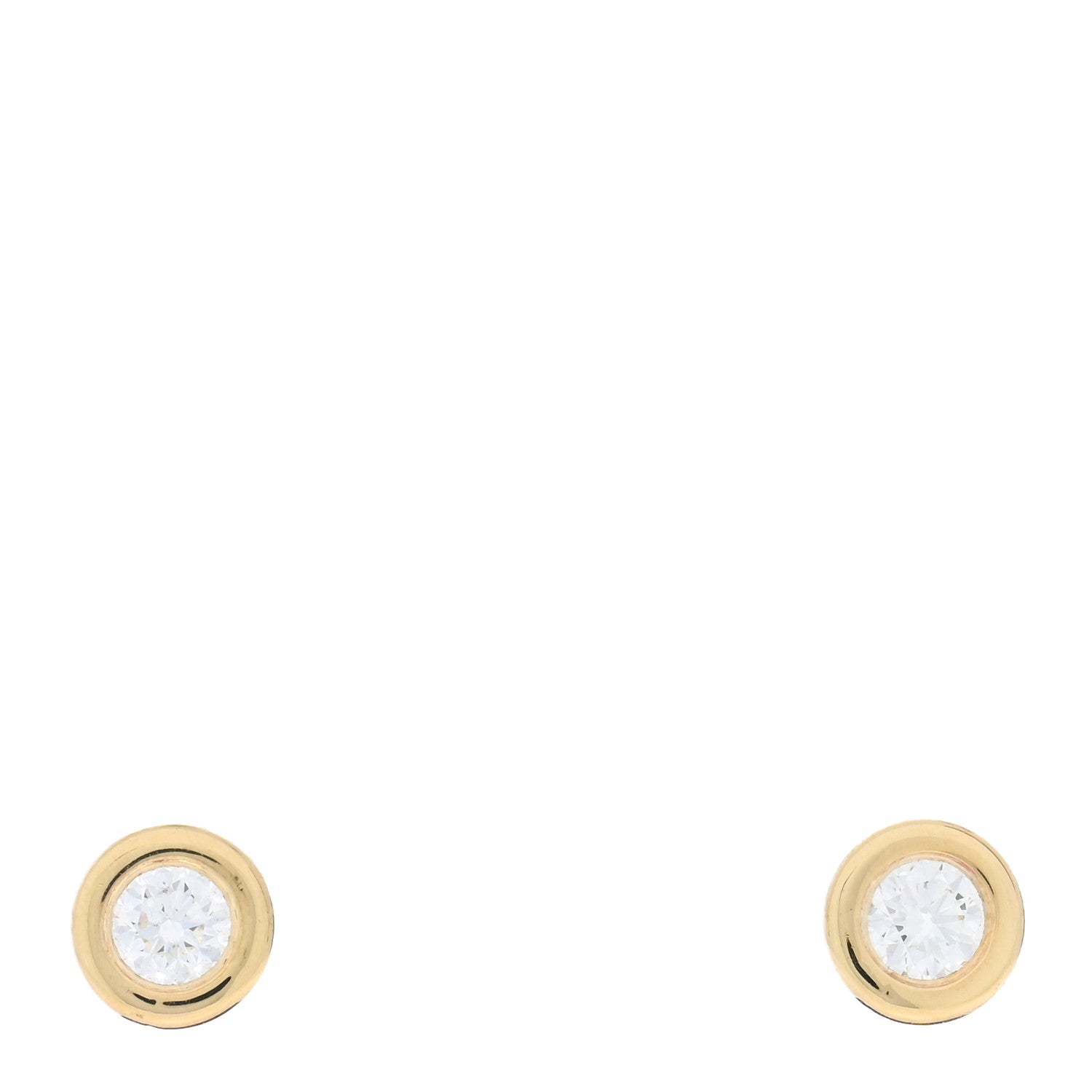 Roberto Coin 18K Rose Gold Diamond .49ctw Bezel Stud Earrings 1 of 4