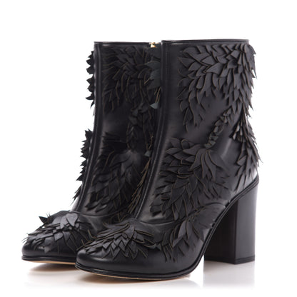 Chanel Lambskin CC Short Boots 37.5 Black 3 of 11