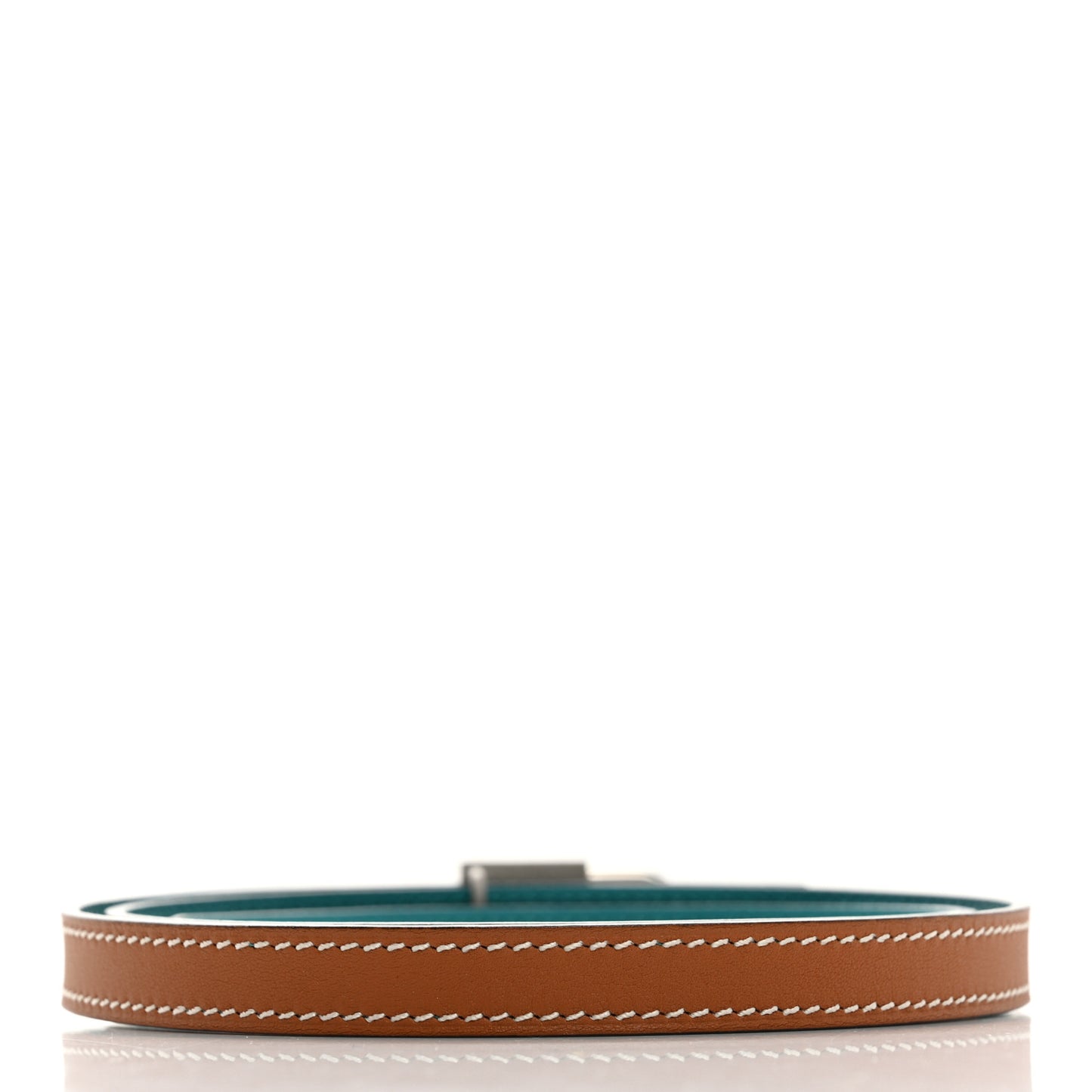 Swift Epsom 13mm Romance Belt 75 Gold Bleu Paon