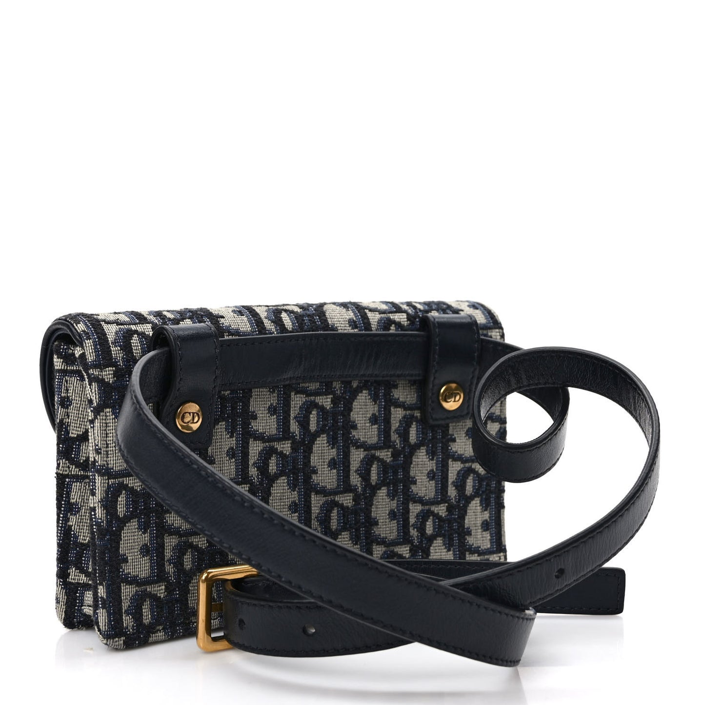 Oblique Saddle Belt Bag Blue