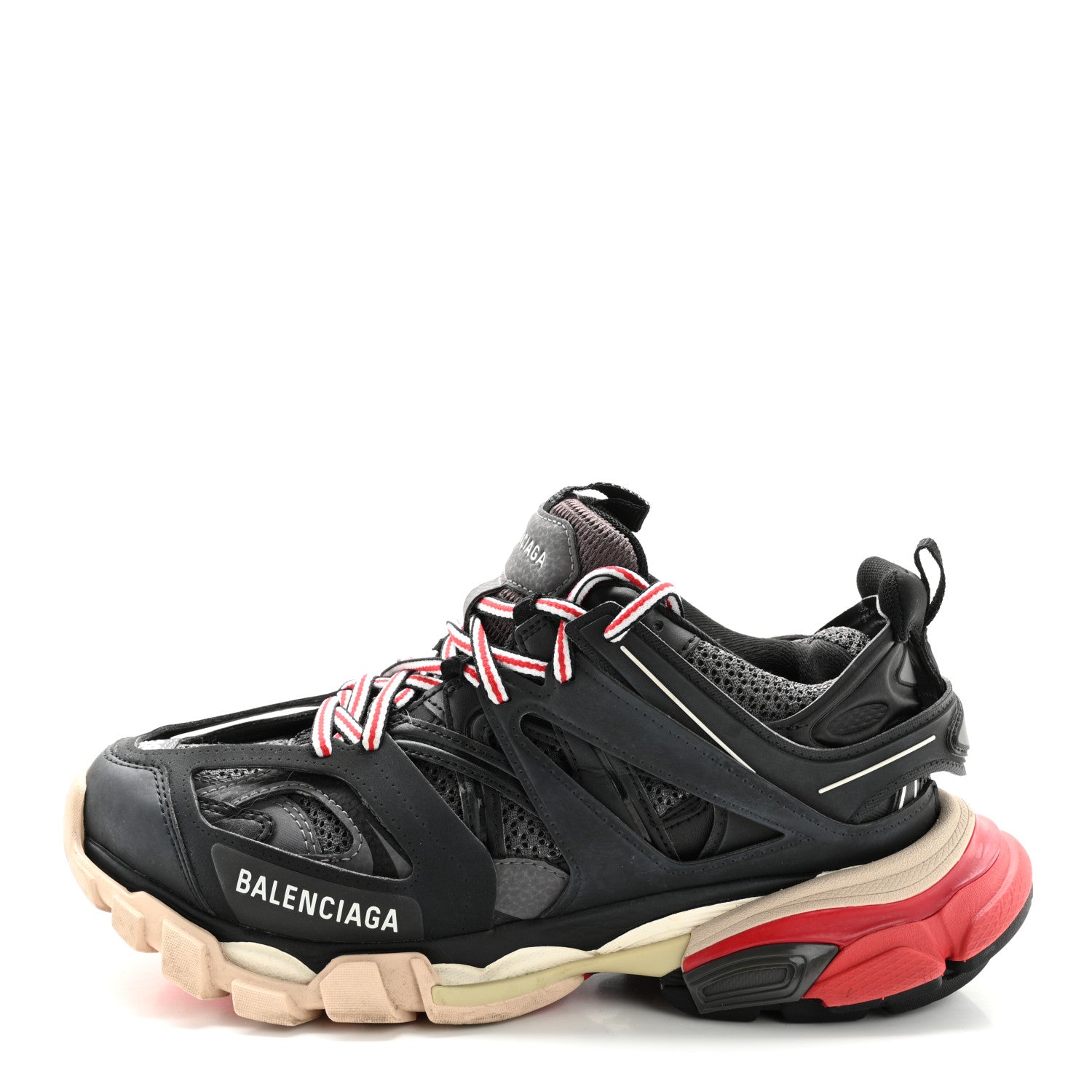 Balenciaga Mesh Nylon Womens Track Sneakers 38 Black Gris 1 of 14