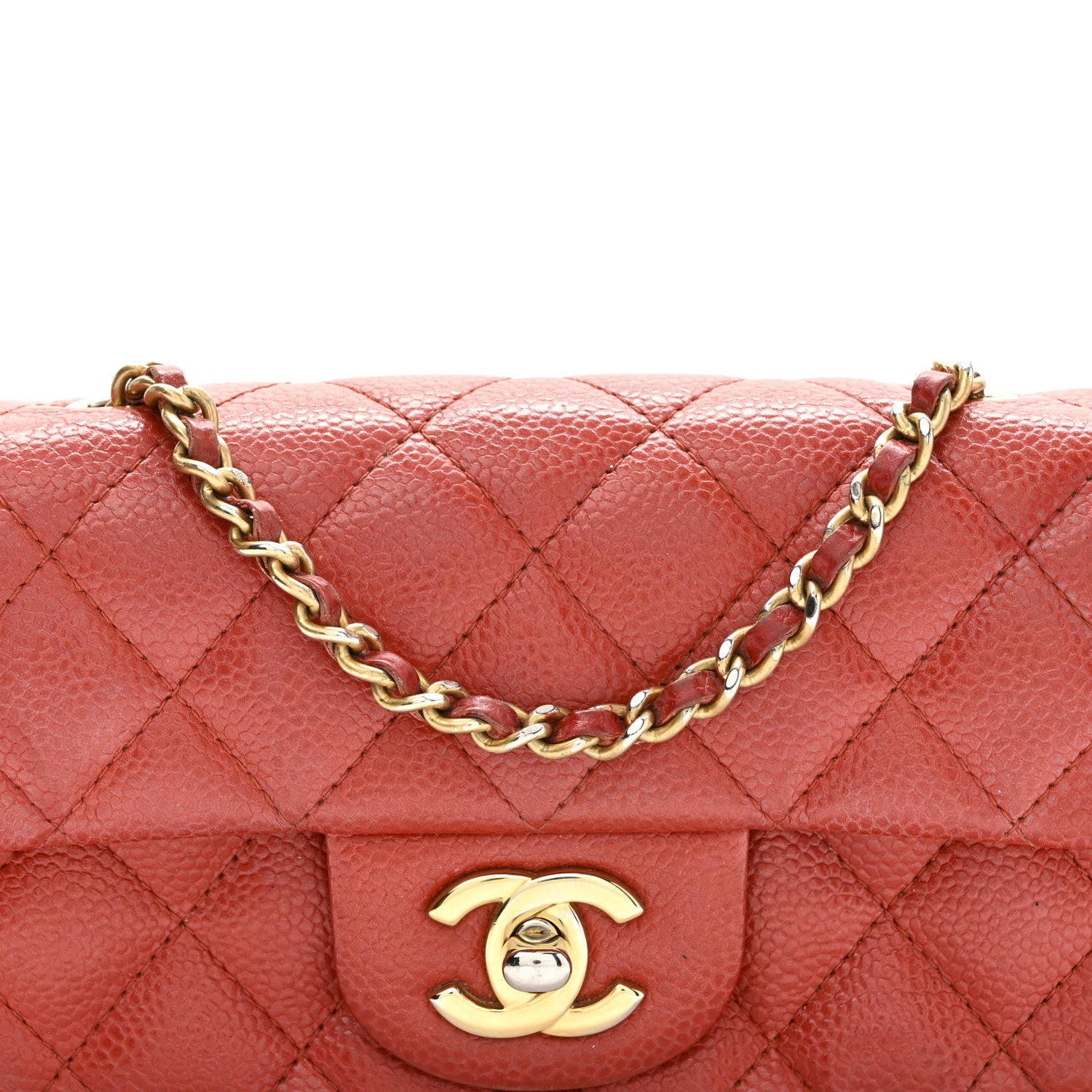 Chanel Caviar Quilted Extra Mini Flap Red 8 of 10