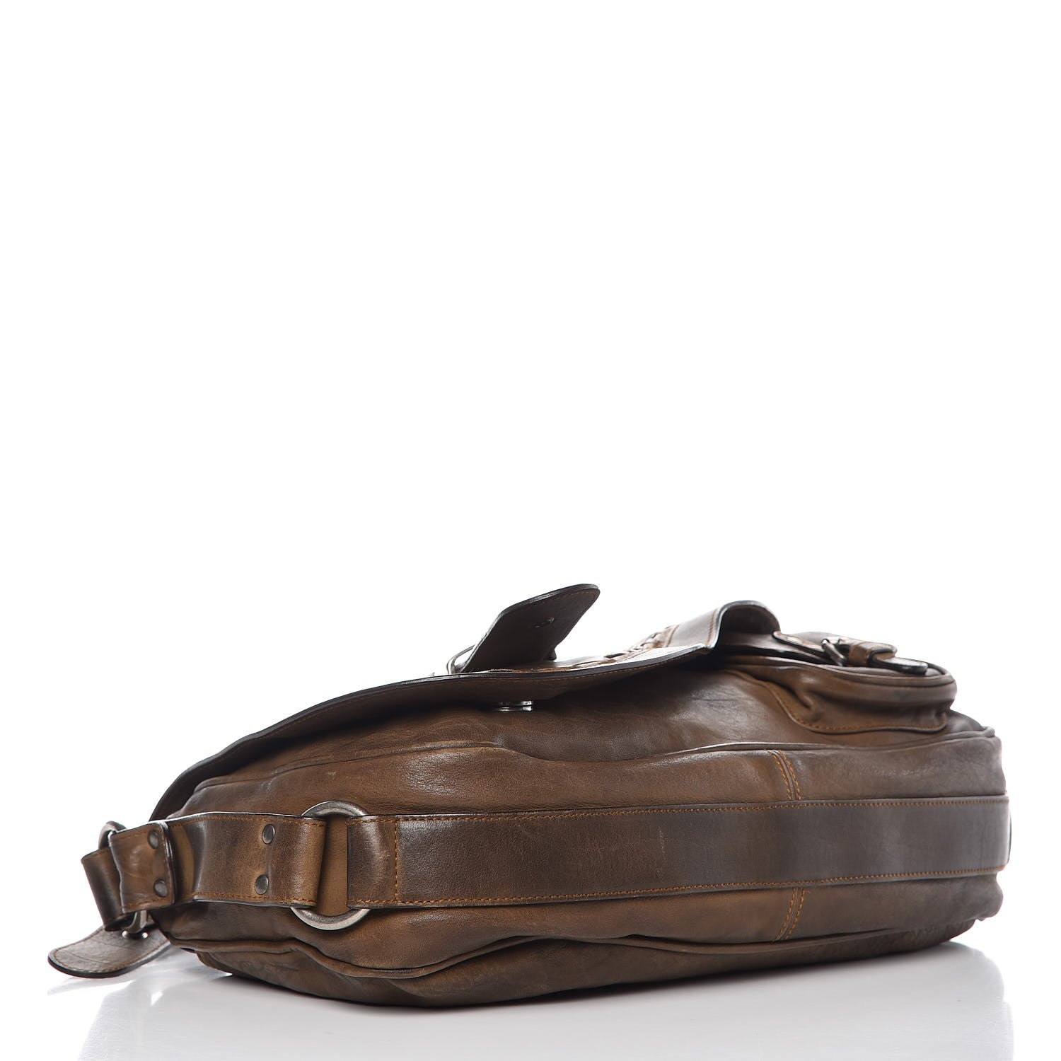 Christian Dior Calfskin Gaucho Brown 4 of 13