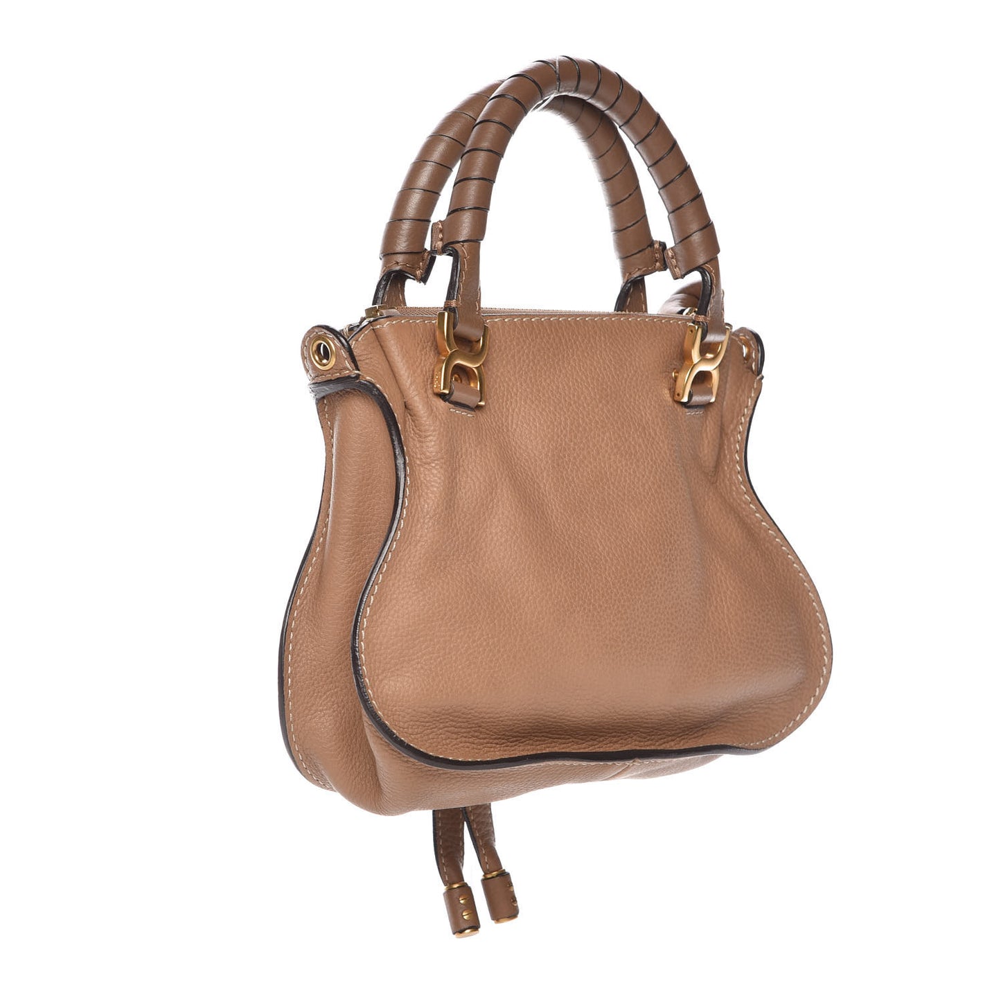 Calfskin Baby Marcie Satchel Nut