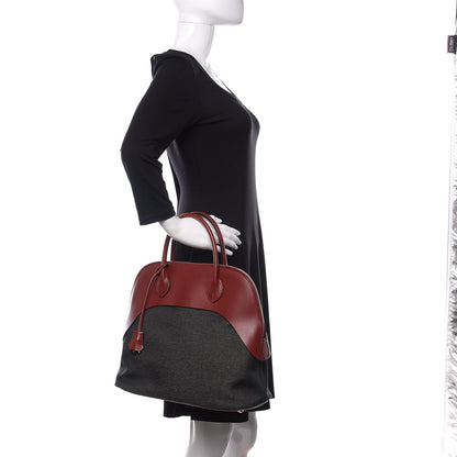 Hermes Toile Vache Hunter Paddock Bolide 35 Grey Rouge H 2 of 10