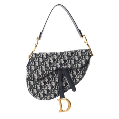 Christian Dior Oblique Saddle Bag Blue 1 of 10