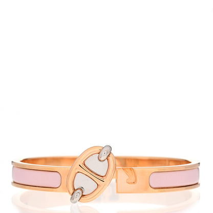Hermes Enamel Mini Clic Chaine d'Ancre Bracelet PM Rose Candeur 5 of 6