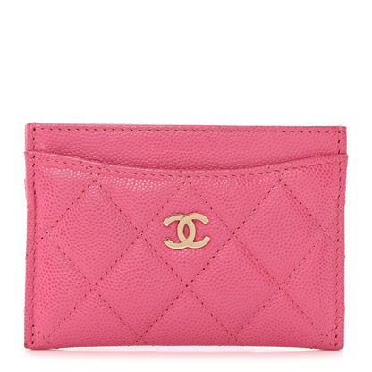 Chanel Caviar Quilted Card Holder Fuchsia 1 of 9