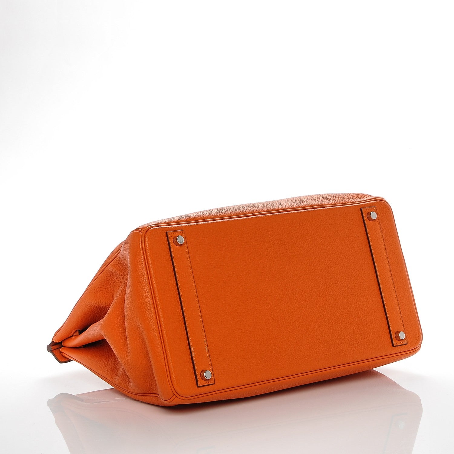 Hermes Taurillon Clemence Birkin 40 Orange 4 of 26