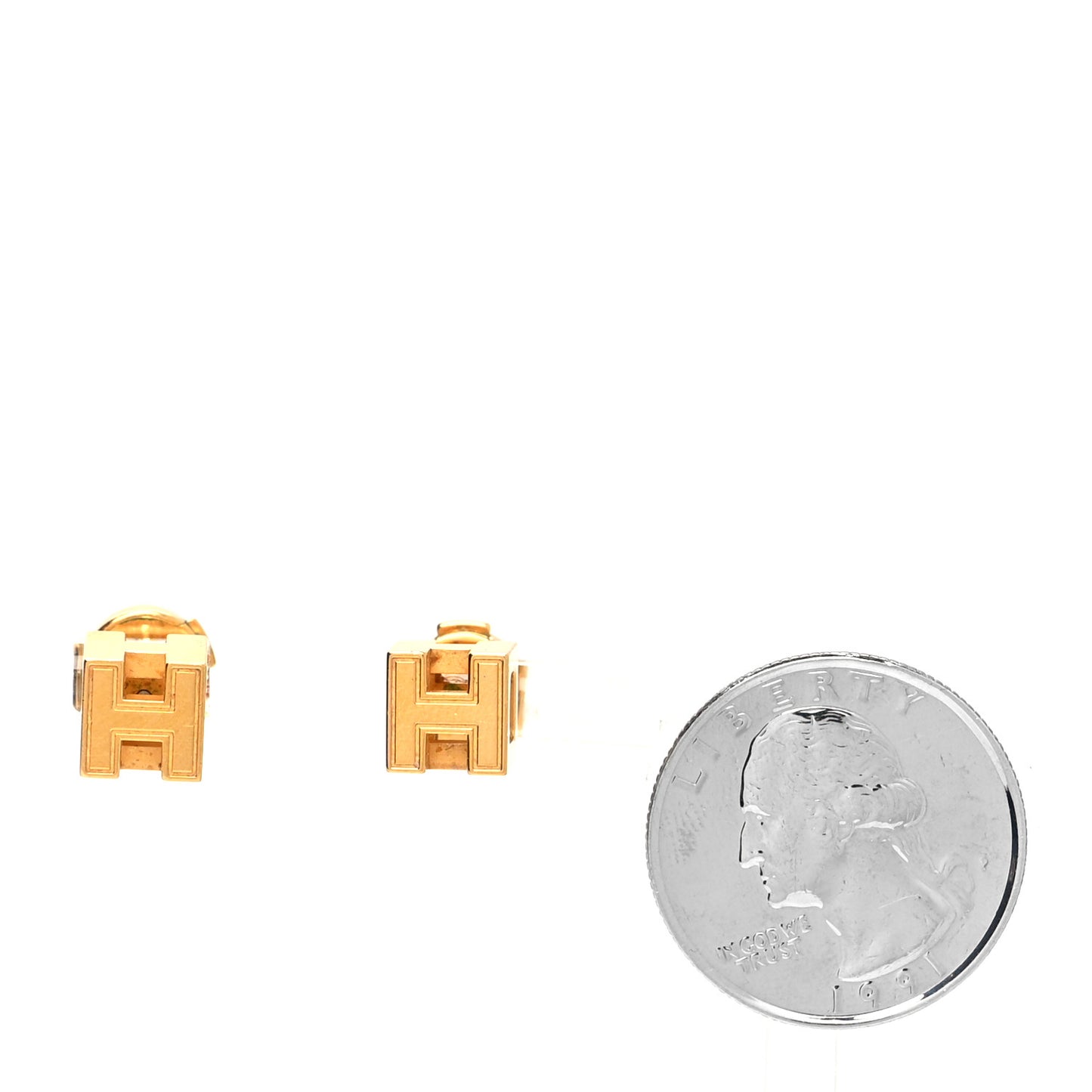 Gold Plated Cage d'H Earrings