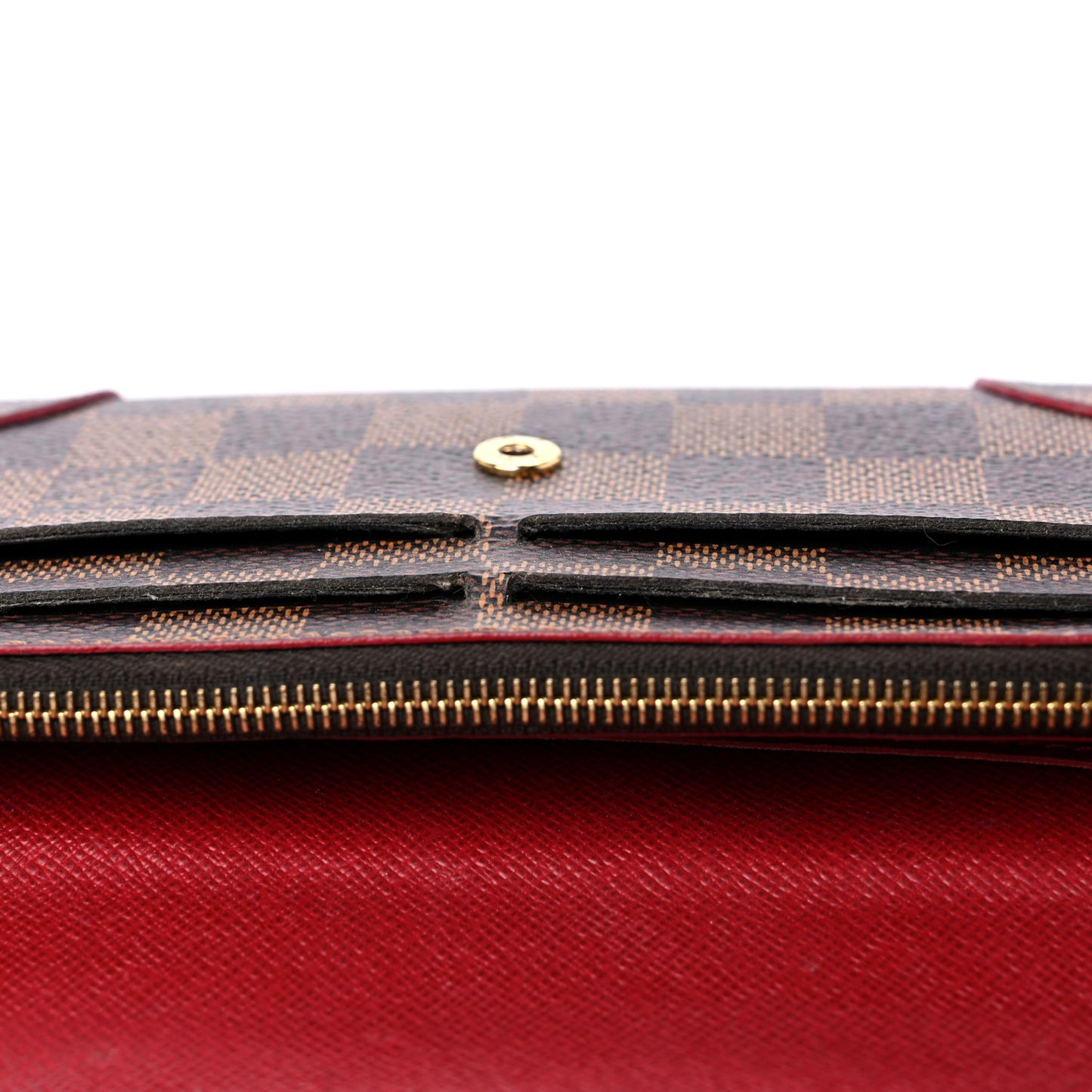 Damier Ebene Caissa Wallet Cherry