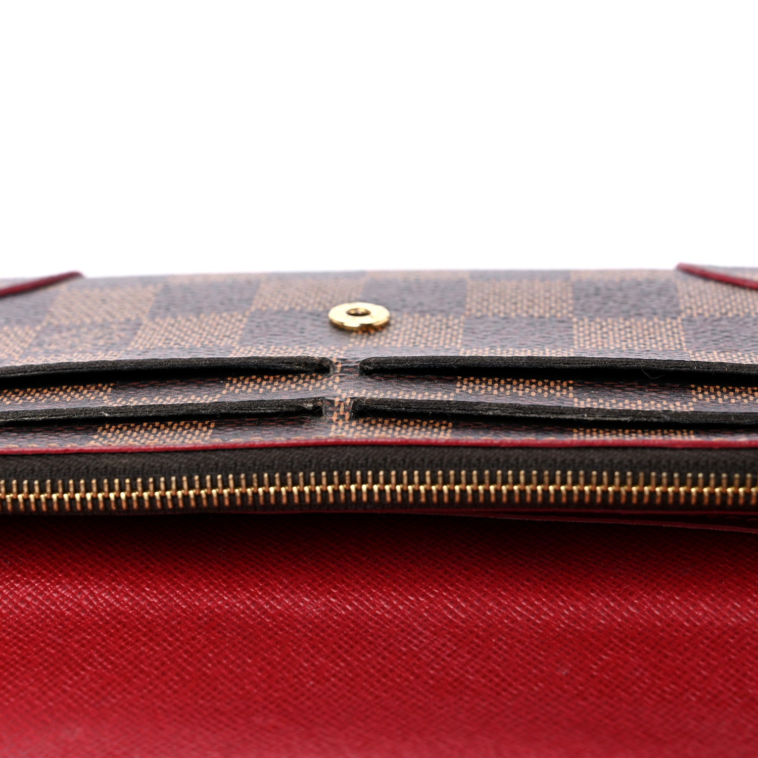 Louis Vuitton Damier Ebene Caissa Wallet Cherry 14 of 15