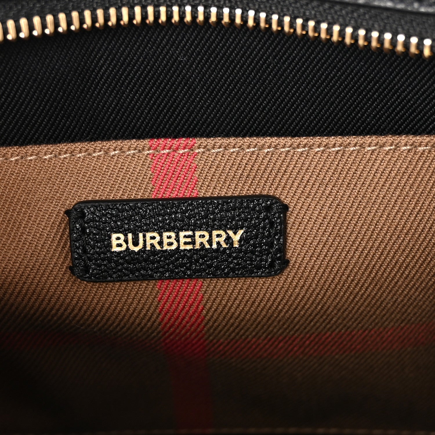 Burberry Calfskin Mega Check Small Banwell Tote Black 1865661