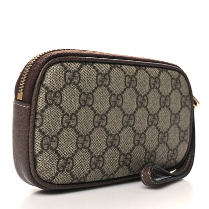 Gucci GG Supreme Monogram Ophidia Phone Case Wristlet Brown 3 of 9