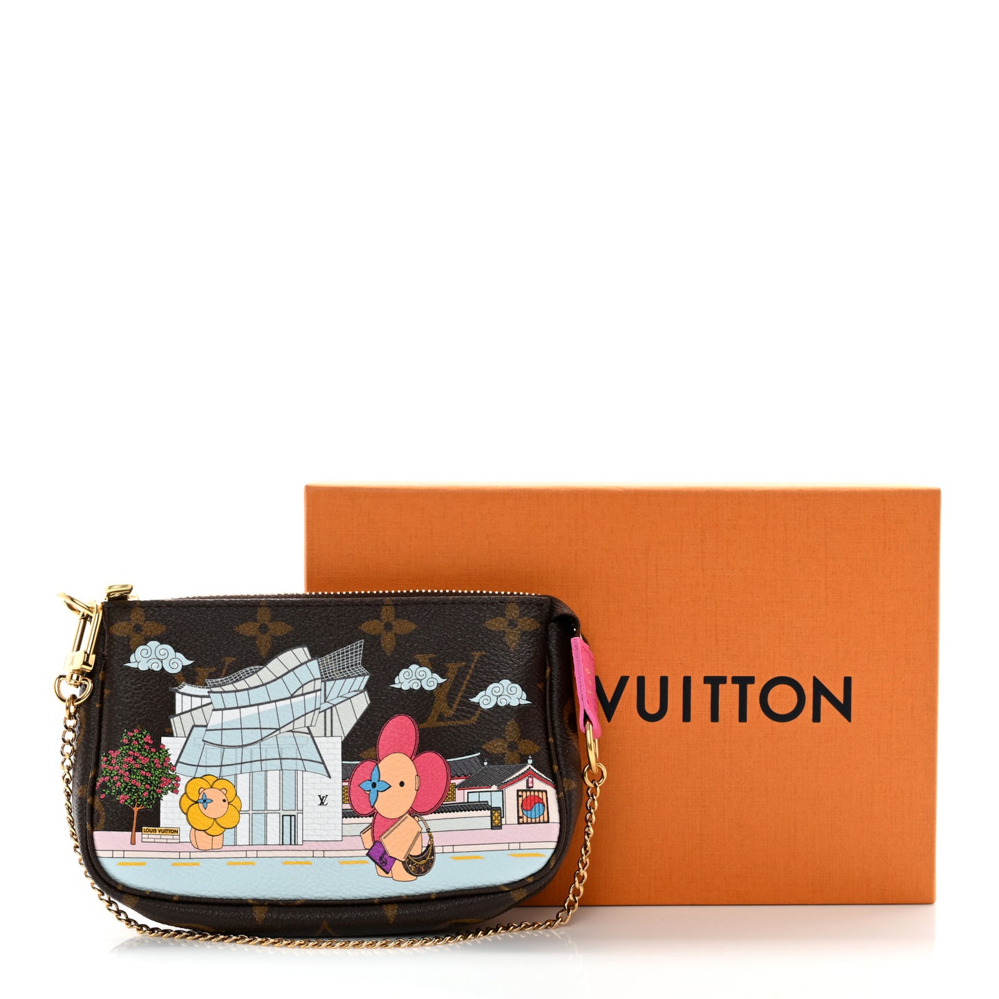 Monogram 2022 Christmas Animation Seoul Mini Pochette Accessories Fuchsia