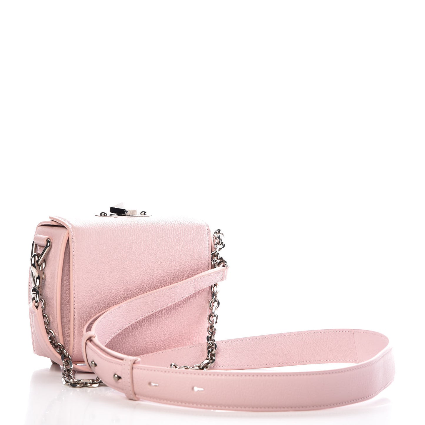 Calfskin Box Shoulder Bag 16 Baby Pink