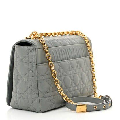 Christian Dior Grained Calfskin Cannage Large Caro Bag Grey Stone 3 of 11
