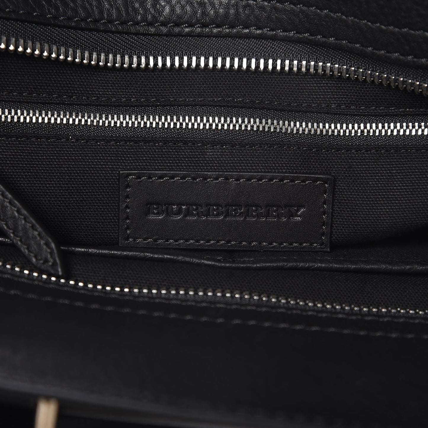 Canvas Mega Check Grained Calfskin Medium Harcourt Satchel Black