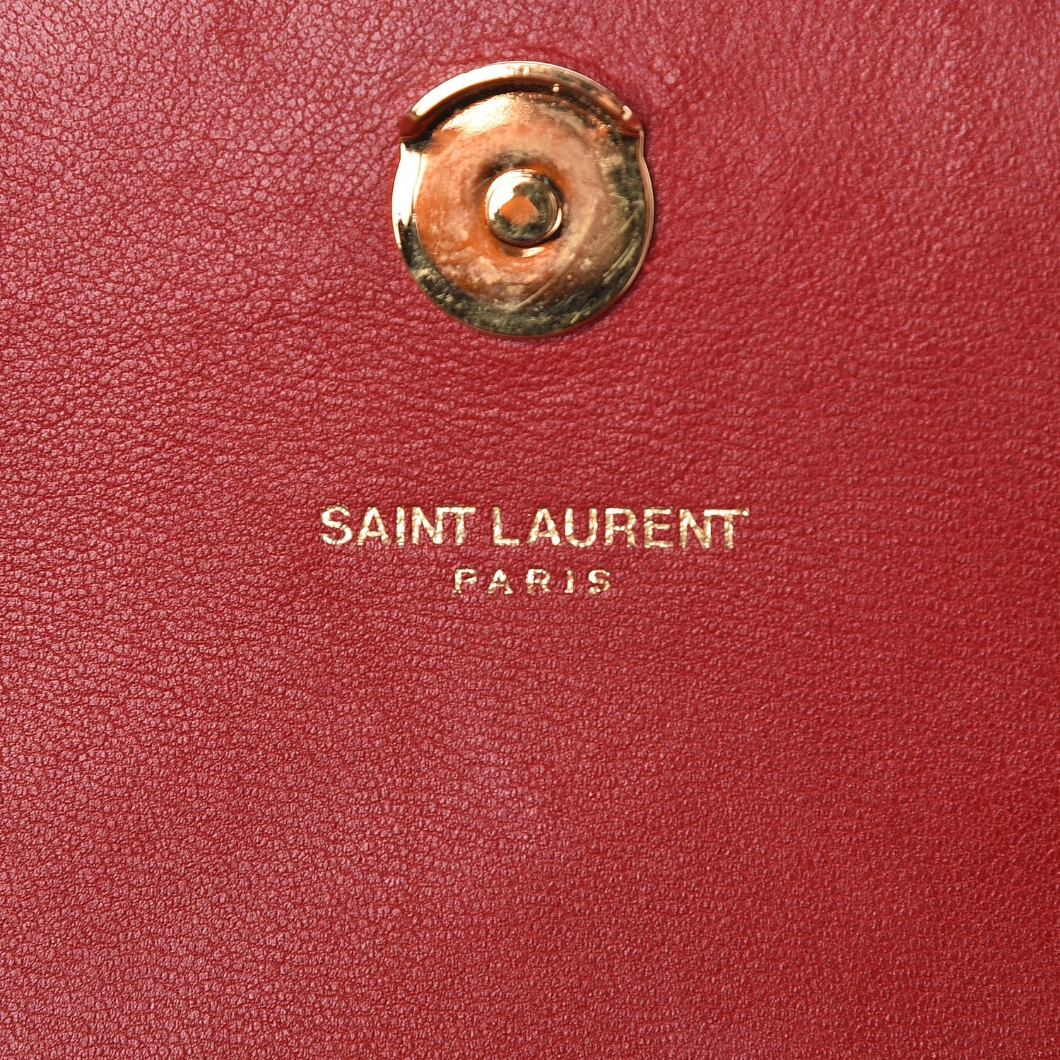 Saint Laurent Calfskin Matelasse Monogram Small Bubble Chain Crossbody Red 6 of 9