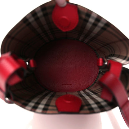 Burberry Calfskin Small Lorne Bucket Crossbody Red 8 of 9