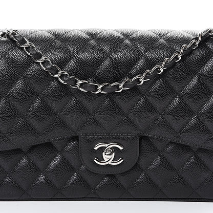 Chanel Caviar Quilted Jumbo Double Flap Black 9 of 12